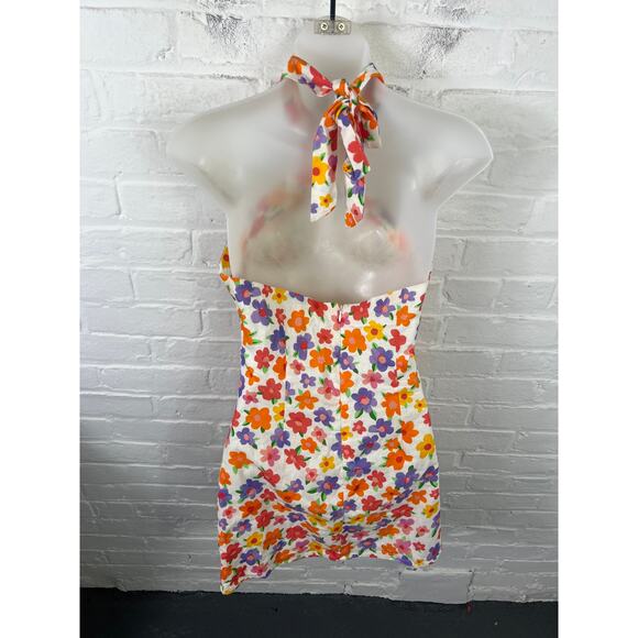 Peppermayo Women's Kaylani Linen Mini Dress Sleeveless Multicolor Size 4 - Picture 8 of 11